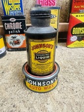 Vintage Johnson’s Wax Cans Lot Of 2 picture