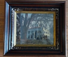 Antique 19th c  Eastlake Victorian Aesthetic Movement Deep Well Etched Frame picture