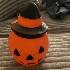 Vintage 1981 Carolina Pumpkin Blow Mold Witch Hat Jack-o’-Lantern 8