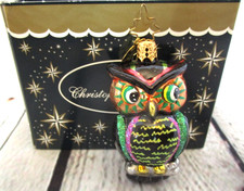 Radko Halloween WISE EYES Owl Ornament 1011233 + Box GEM Mint picture
