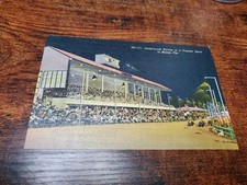 Vintage circa 1940's Greyhound Racing Miami Florida Linen Postcard. A1 picture