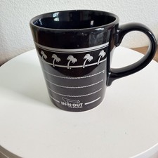 IN-N-OUT Burger Coffee Mug Cup Black & White Logo w/Palm Trees picture