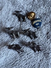 Antique 1912 Theodore Roosevelt 7 pieces bullmoose campaign 4 cufflinks 3 pins  picture