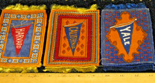 Antique Early 1900's Lot of 3 College University Tobacco Felt Harvard Cal Yale picture