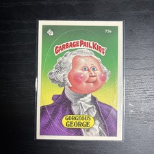 1985 Topps Garbage Pail Kid Sticker - GORGEOUS GEORGE 73a Card Series 1 Vintage picture