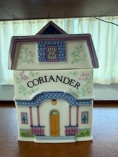 Vintage 1989 Lenox Spice Village  Coriander Spice Jar  Porcelain *READ* picture