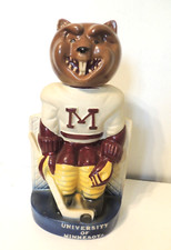 VERY RARE 1975 EZRA BROOKS U of MINNESOTA GOPHER CERAMIC LIQUOR BOTTLE RETRO picture