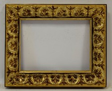 Ca. 1900, old frame, original condition, covered with metal leaf: 16.3 x 12.4 in picture
