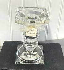 New  Vidali Collection Crystal Pillar Candle Stick Holder 6