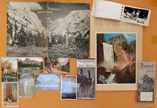 1909–56 mixed lot YOSEMITE NATIONAL PARK Brochures, Postcards, Print, Photos etc picture