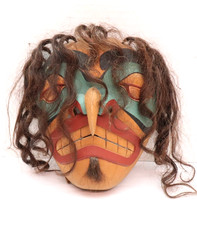 VTG Jack Hundson Tsimshian Carved Painted Wood Mask NW Coast Art Alaska Native picture