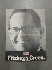 Fitzhugh Green Congress Political Republican Poster 1970 picture