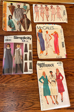 Vintage women’s sewing patterns lot of 5 * caftan Muu Muu * Vogue lingerie * cut picture
