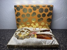 Vintage Coty L'origan Parfum Set Perfume Powder Lipstick Original Box Set RARE picture