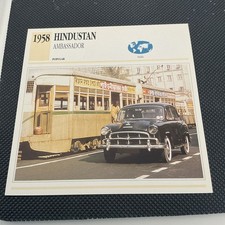 Edito-Service Car Collectors card - 1958 Hindustan Ambassador and Spec EB1 picture