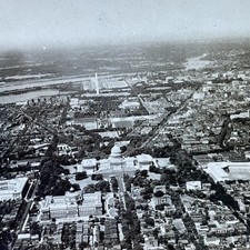 Washington D.C. Aerial View Stereoview Keystone View Co. 1920s Capitol picture