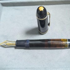 MONTBLANC 149 Fountain Pen Vintage 1960s Telescope 18K F Ebonite Celluloid picture