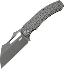 Kubey Sylow Framelock Dark Gray Frag Titanium Folding 14C28N Pocket Knife 260C picture