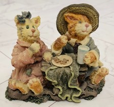 Boyds Bears & Friends The Purrstone Collection Sissy & Missy Picnic Pals #93393V picture