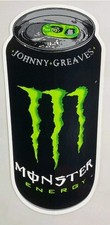 Monster x Johnny Greaves 2010 Sticker Energy Drink Can 7 1/4