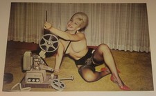 Vintage 1960s Movie Projector Pinup Photo Art Garter Stockings Magazine... picture