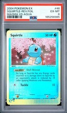 Pokémon 2004 EX Team Magma vs Team Aqua Squirtle Reverse Holo #46 PSA 6 picture