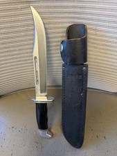 Vtg 1987 Buck 120  General Fixed Blade Knife W/Original Leather Sheath Wow Rare picture