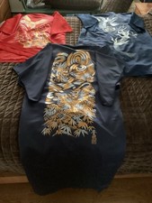 3 Vintage Japanese Kimono/Robes Juguemm 2 Robes 1 Kimono Polyester  picture