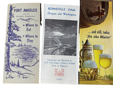 Vtg Oregon Washington brochures 1966 Bonneville Dam Olympia Beer Port Angeles picture
