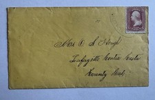 1870s Bartlett Springs CA DPO Cover Green Postmark & Letter Lake Co Resort 3c picture