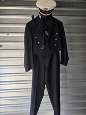 VINTAGE US Air Force OFFICER Dress Uniform  Lot Jacket Trousers White And Blue  picture