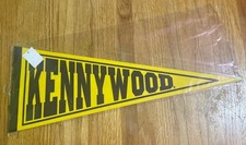 Kennywood Park Pennant Flag Felt  Black/Gold, Full Size 24” x 9” - Brand New picture