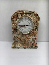 Vintage Victorian Rose Cherub Collage Quartz Mantel Desk Clock Romantic Decor picture
