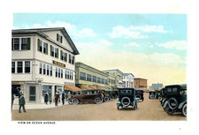 Vintage Hampton Beach NH Ocean Ave Double Sided Post Card Size Photo. picture