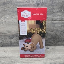 New 3.5” Cute Playful Dog Lighted Christmas Inflatable Outdoor Decoration picture