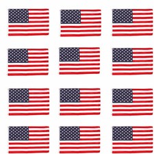 Wholesale lot 12 3' x 5' ft. USA US American Flag Stars Grommets United States picture