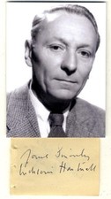 William Hartnell vintage signed page Dr Who picture