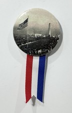 World War I Liberty Memorial Kansas City Button Ribbon World War 2 1/2” X 4 1/2” picture