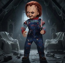 New Scarred Chucky Child’s Play Horror Halloween Animated Prop 2025 In Ship Box picture