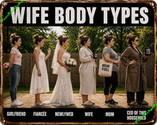 Funny Body Types Fridge Magnet – Rustic Humor Novelty Gift – Wife Body Type picture