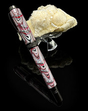 Ultra rare highly figured Jeep Fordite Diamond Knurl Rollerball picture