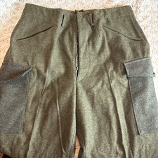 WW2 Vintage Army Military Wool Cargo Pocket Pants In New Condition Collectible picture