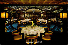 Bamboo Grove Restaurant Hotel Miramar Hong Kong Kowloon Vintage Postcard picture