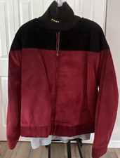 STAR TREK THE EXPERIENCE VEGAS Next Generation TNG Picard RedSuede Jacket L RARE picture