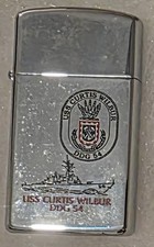 Vintage Metal Ships Lighter, U.S.S. Curtis Wilbur DDG-54, Guided Missile Destroy picture