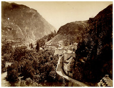 France, Saint-Sauveur, View from the Rochers vintage albumen print album print picture