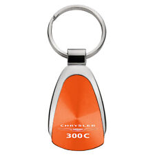Chrysler 300C Keychain & Keyring - Chrome with Orange Teardrop Key Chain Fob picture