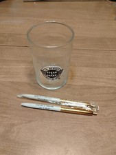 Vintage Steak And Shake Memorabilia Lot Of 3 Old Glass Cup And 2 Pens USA Rare  picture