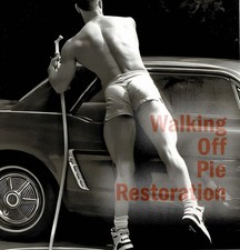 Muscular Man Washing his Ford Mustang 5x7 reprint  picture
