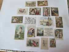 Victorian Trading Cards Advertising Shoes Hotel Cologne Clock Vaudeville Lot 17 picture